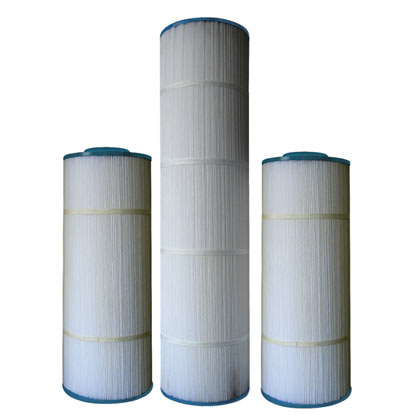 Jumbo pleated filter cartridges